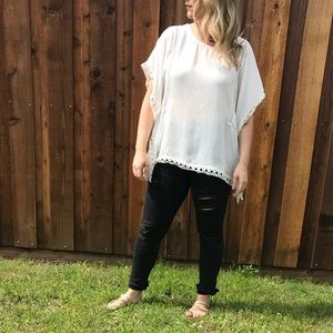 Butterfly sleeve top